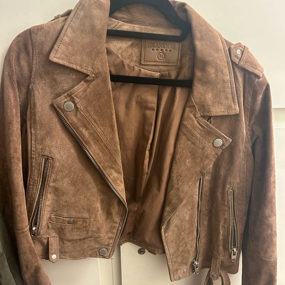 Blank NYC Suede Tan Biker Jacket - Picture 4 of 9